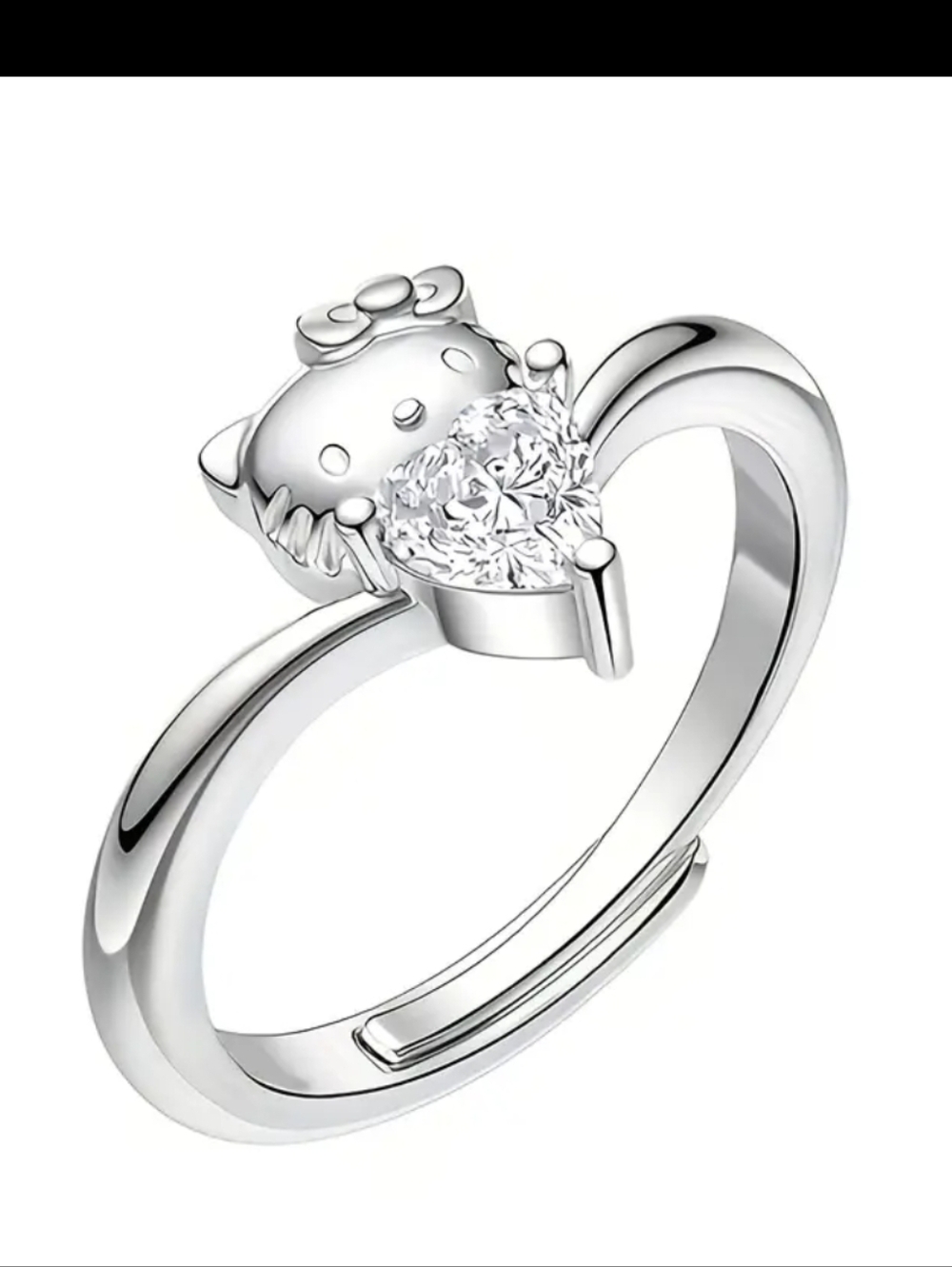 Silver Hello Kitty Ring